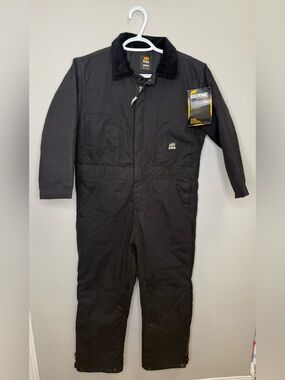 NWT Berne Youth Insulated Coverall Black Kids Size Medium M (10-12)